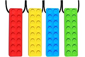 Sensory Necklace for Chewing: Kids' Oral Motor Chewy Teether for Teething, ADHD, Autism, Biting Needs