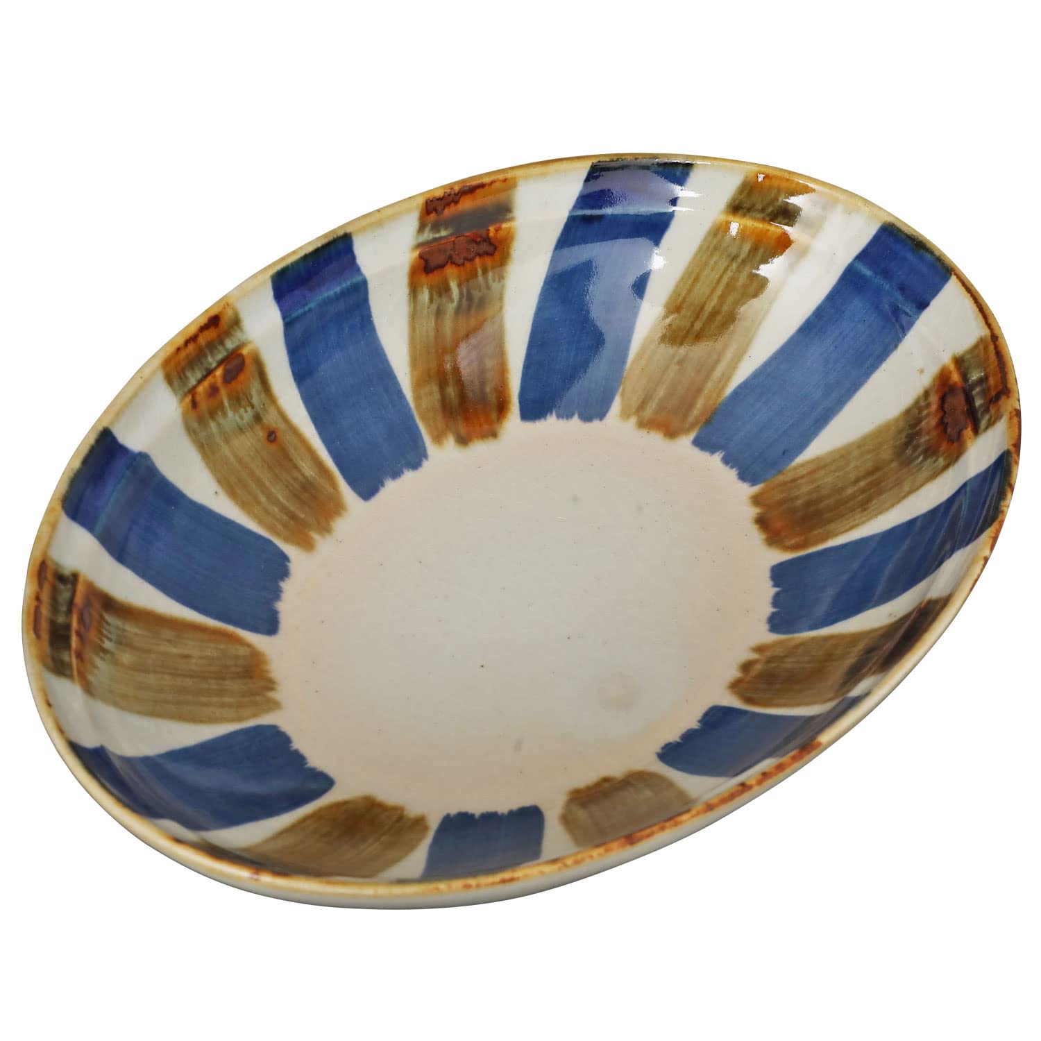 Amazon | 波佐見焼 オーバルボウル 藍染窯 藍ブルー シリーズ