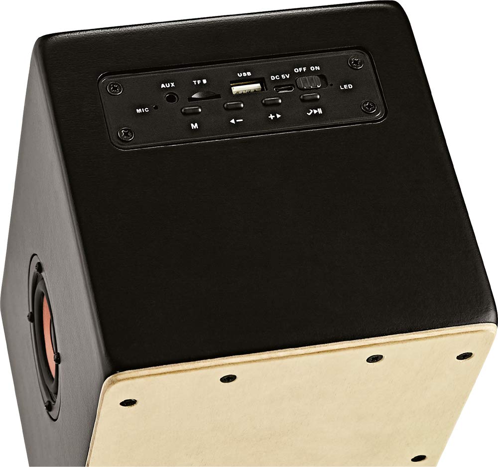 Meinl Percussion Mini Cajon Speaker – Haut-parleur au design de Cajon – Idée cadeau – Avec haut-parleur de 5 watts – Bouleau Baltique, Naturel (MMCS)