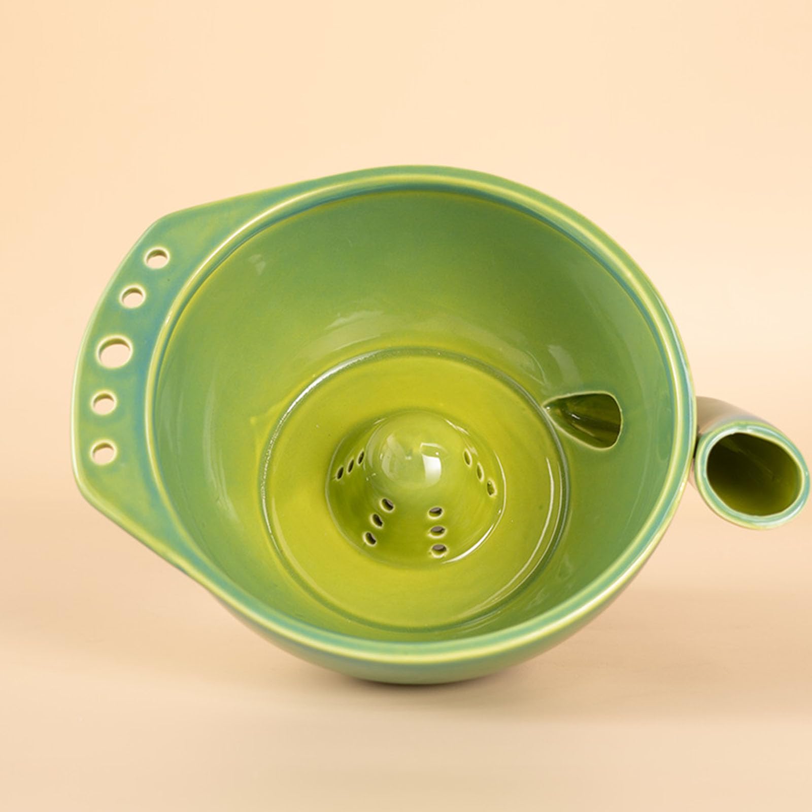 Lavadora de productos de cocina familiar con estructura de cerámica esmaltada, centro, salida de drenaje para tareas de enjuague de vegetales, arroz y frijoles Enjuagadora de frutas y verduras