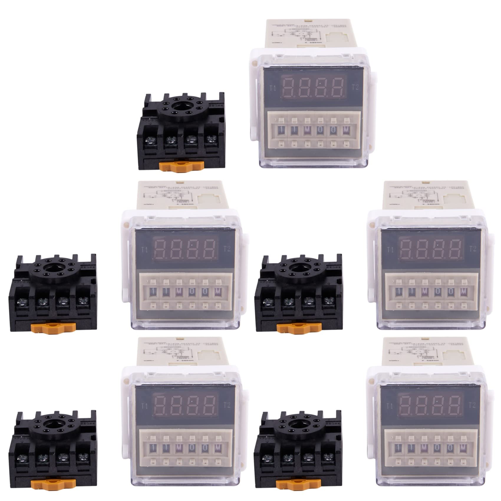 Relais temporisé double DH48S-S AC 220V 5A pour stopper la surchauffe des moteurs industriels