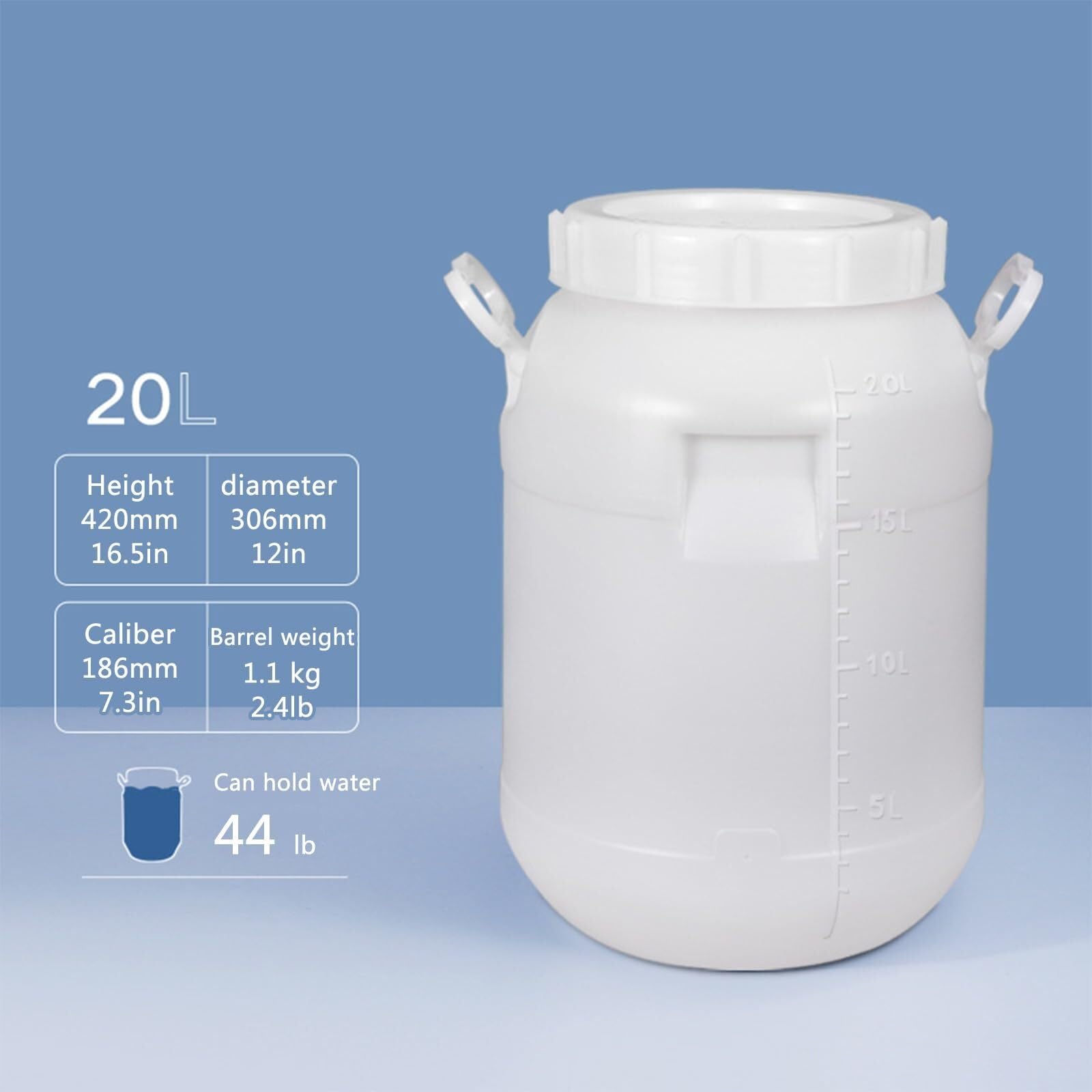 Barile Stoccaggio dell'Acqua,Contenitore L'acqua Raccolta della Pioggia Casa All'aperto,Serbatoio Acqua Portatile, for Piovana