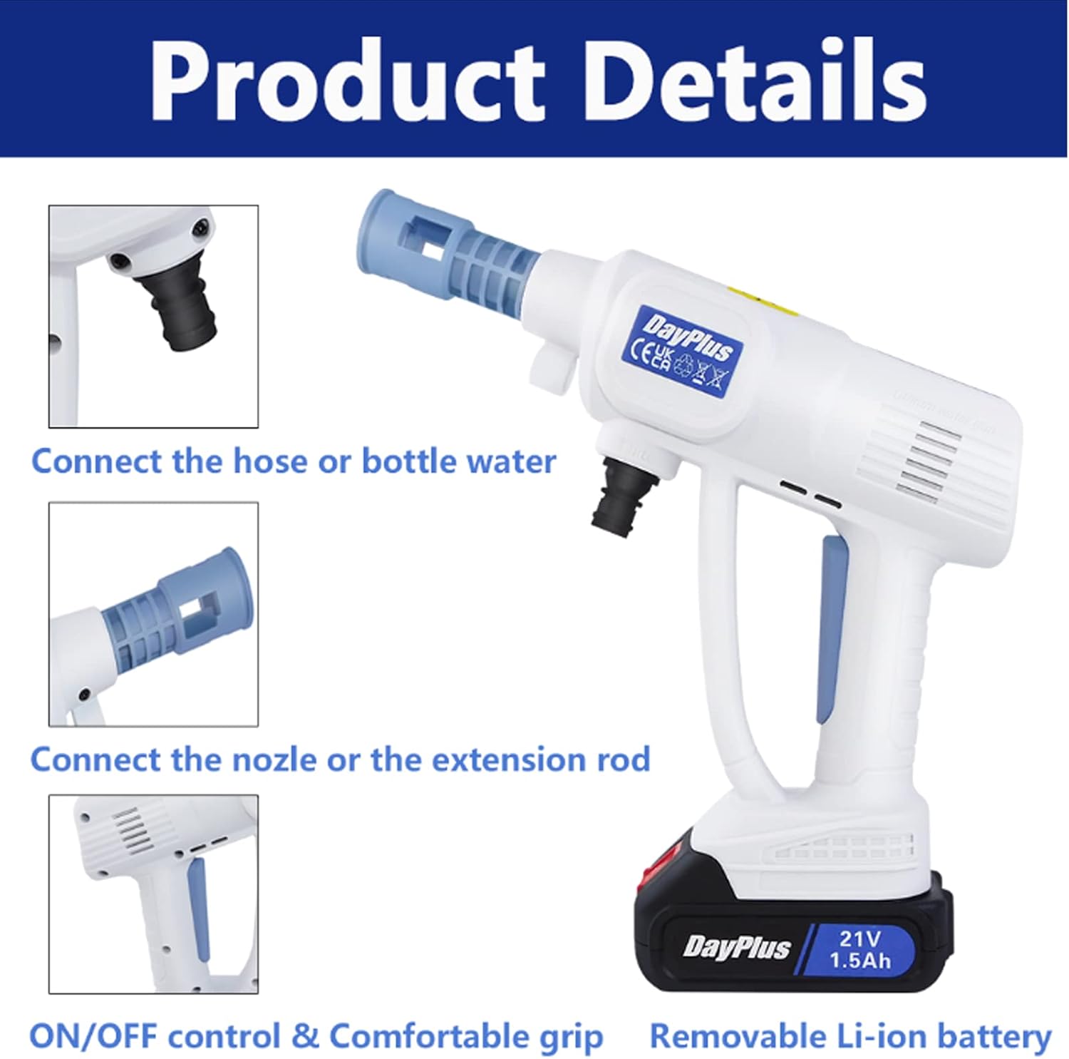 VickyHome Cordless Pressure Washer Product Details