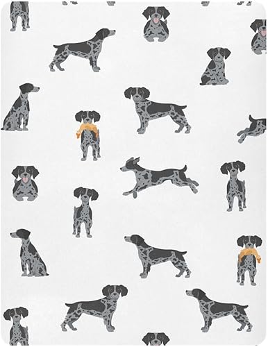 Miniatura 2 de Sábanas de cuna para niños y niñas, diseño de perro británico español, sábanas transpirables para colchón de cuna, suaves y transpirables de 39 x 27