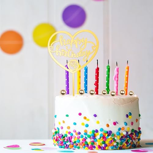 Miniatura 6 de ELANE 6 adornos acrílicos para tartas de cumpleaños para mujeres con 30 adornos de bolas, letrero de feliz cumpleaños para tartas, decoración de