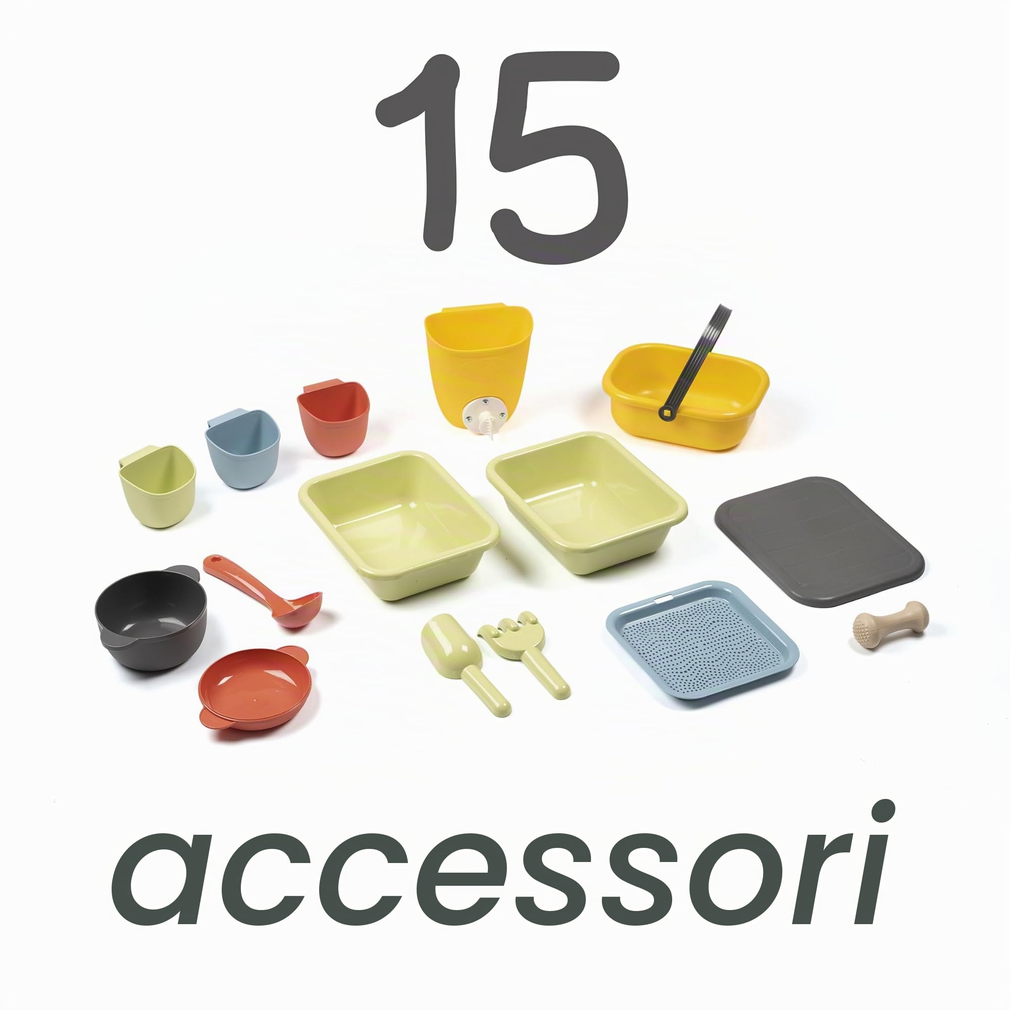 Smoby -Laboratorio dei pasticci, 90% di plastica riciclata, resistente ai raggi UV, dai 3 anni, 7600840208