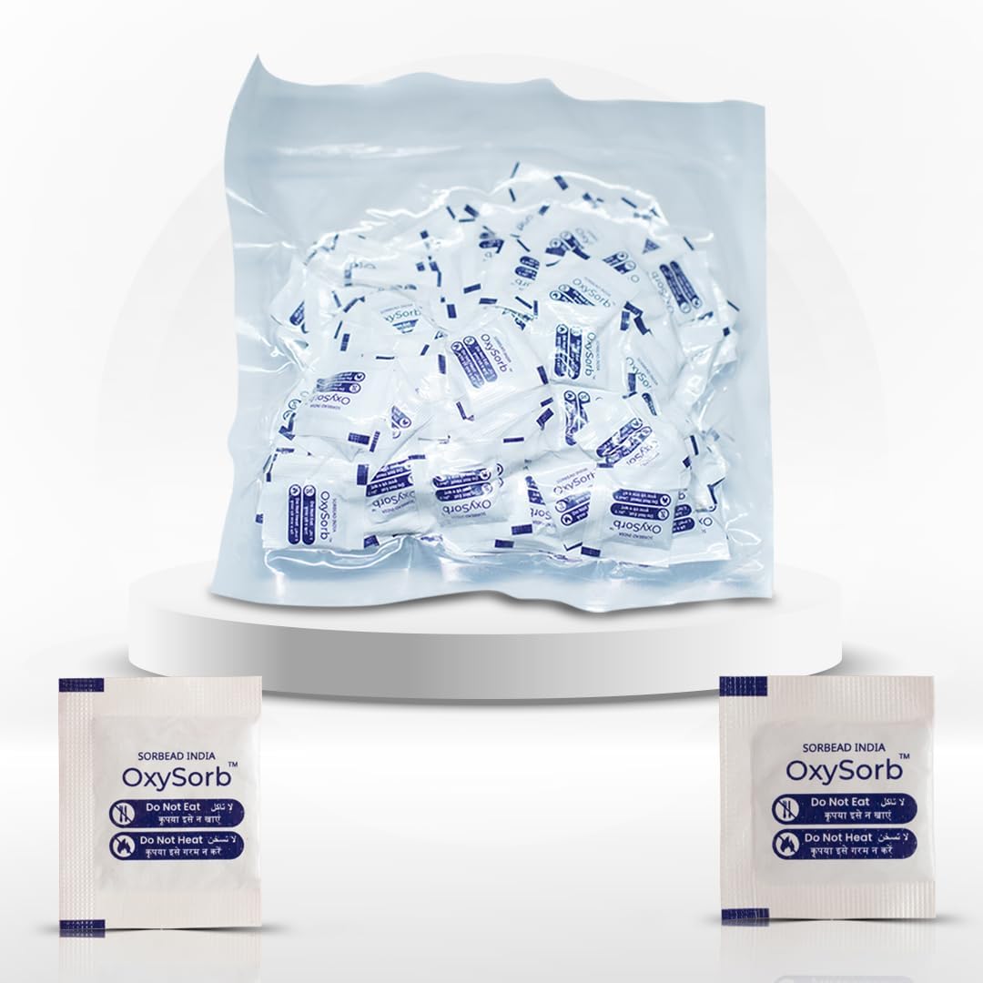 - Oxygen Absorbers Sachets Food Storage (500 Pack) – Extend Food Shelf Life, Keep Cashews, Nuts, Rice, Flour, Ideal for Mylar Bags, Mason Jars & Vacuum Sealing