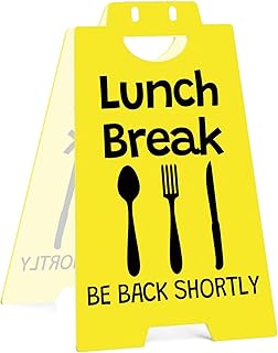Out To Lunch Sign For Lunch Break Indicator for Hotel Cafe Dining Break Room Workplace Lunchtime Acrylic Sign Out Of Office Sign Plaque for Table Desk Cubicle Decoration