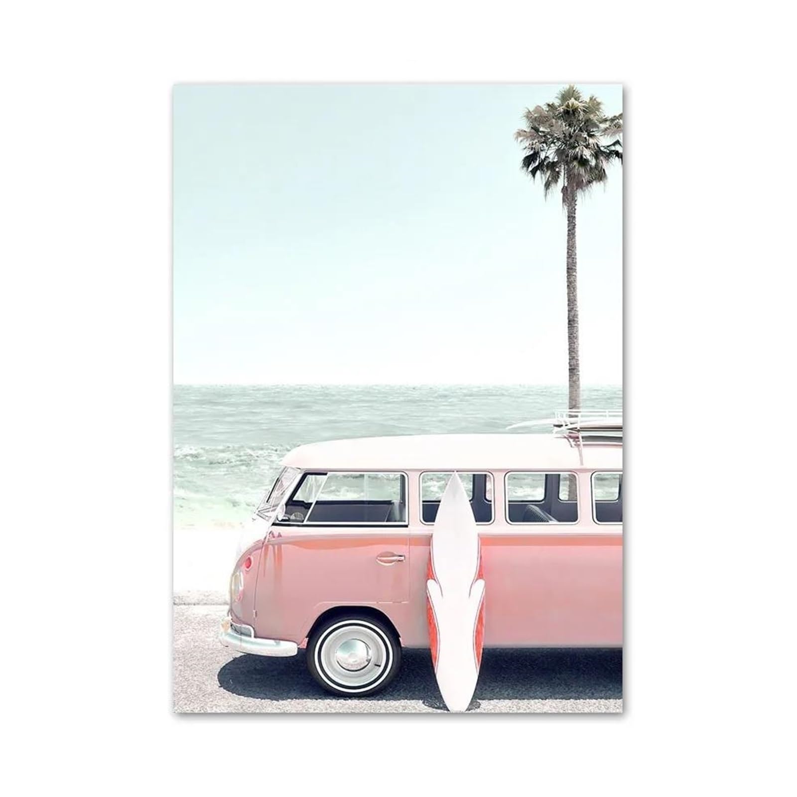 BYAMBD Aesthetic Pictures Fashion Landscape Summer Coastal Ocean Surf Wall Art Aesthetics Print Canvas Painting Posters For Living Room Modern Home Decor(A,30x40cm)