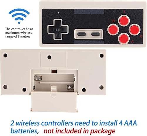 Miniatura 5 de Wireless Retro Game Console, Classic Mini TV Gaming Console, Built-in 620 Video Games with 2 Wireless Controllers, AV Output 8-Bit Game System -