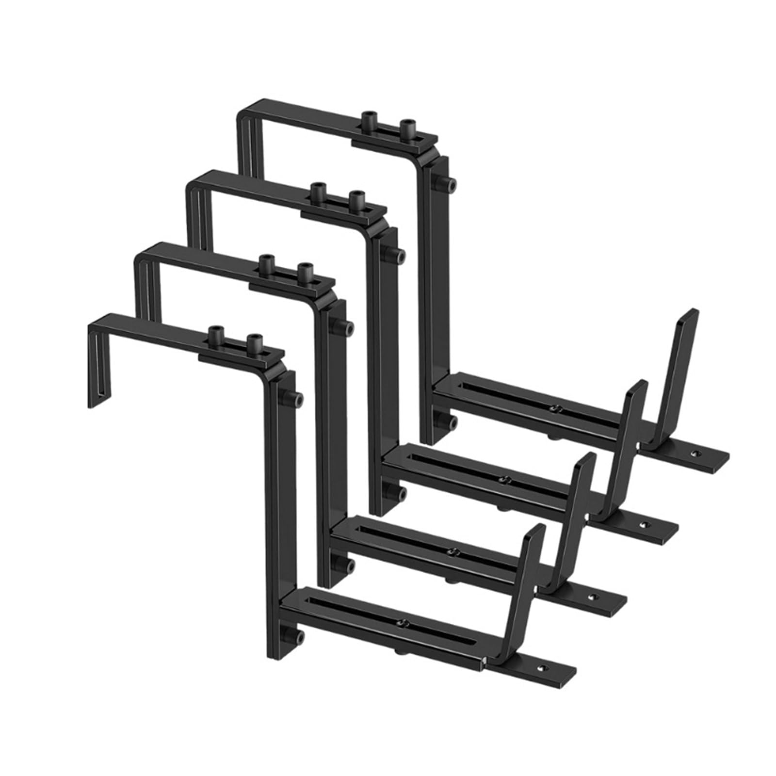 2/4 soportes ajustables para macetas, ganchos de almacenamiento resistentes para garaje, balcón, balcón, planta