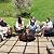 Sunnydaze Cosmic 42-Inch Large Outdoor Fire Pit - Wood-Burning Fire Pit with Round Spark Screen, Poker, and Built-in Grate