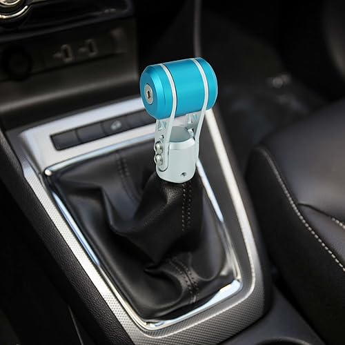 Miniatura 3 de Temzzer Cool - Pomo de palanca de cambios para coche, cabeza en T para la mayoría de vehículos automáticos manuales (azul claro)