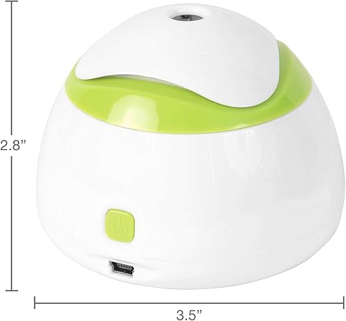 Miniatura 7 de HealthSmart Travel Mate - Humidificador de viaje compacto con ultrasonido personal pequeño y personal con niebla de aire fría USB alivio para piel
