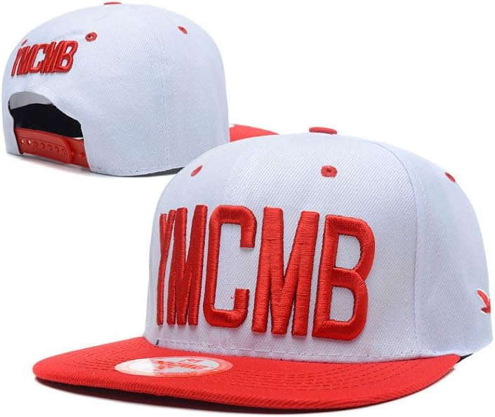 MissHats YMCMB Baseball Cap Collection Large White and Red Logo