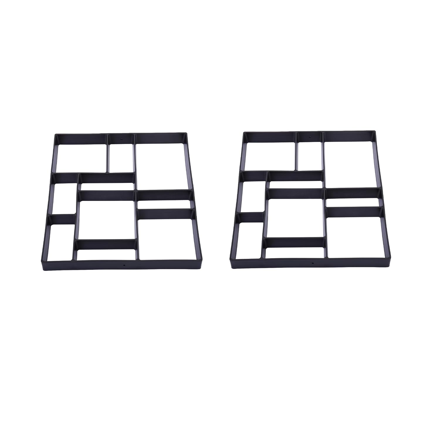 JAXPETY 2 Pcs Walk Maker Reusable Concrete Mold Pathmate Stone Molding Stepping Road DIY Mold Outdoor Decorative Stone, 17.7"×15.7"