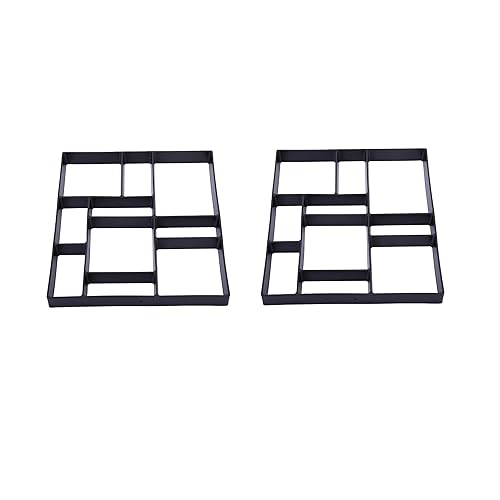 JAXPETY Molde de hormigón reutilizable para caminata, 2 piezas, molde de piedra de Pathmate, molde de bricolaje para camino, piedra decorativa para