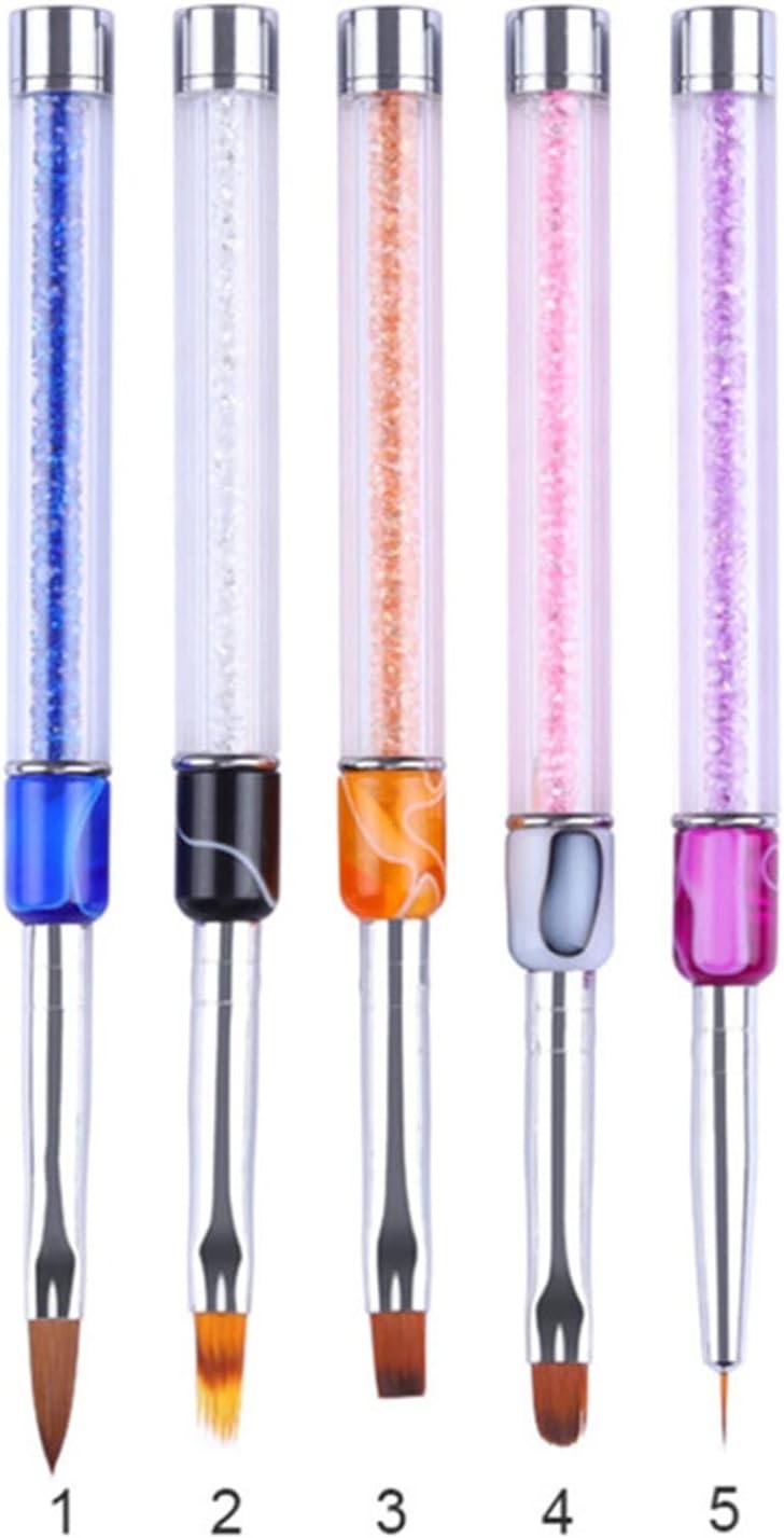 Gel Brush Liner Painting Pen Acrylic Drawing for Nails Gradient Rhinestone Handle Nail Art Tool