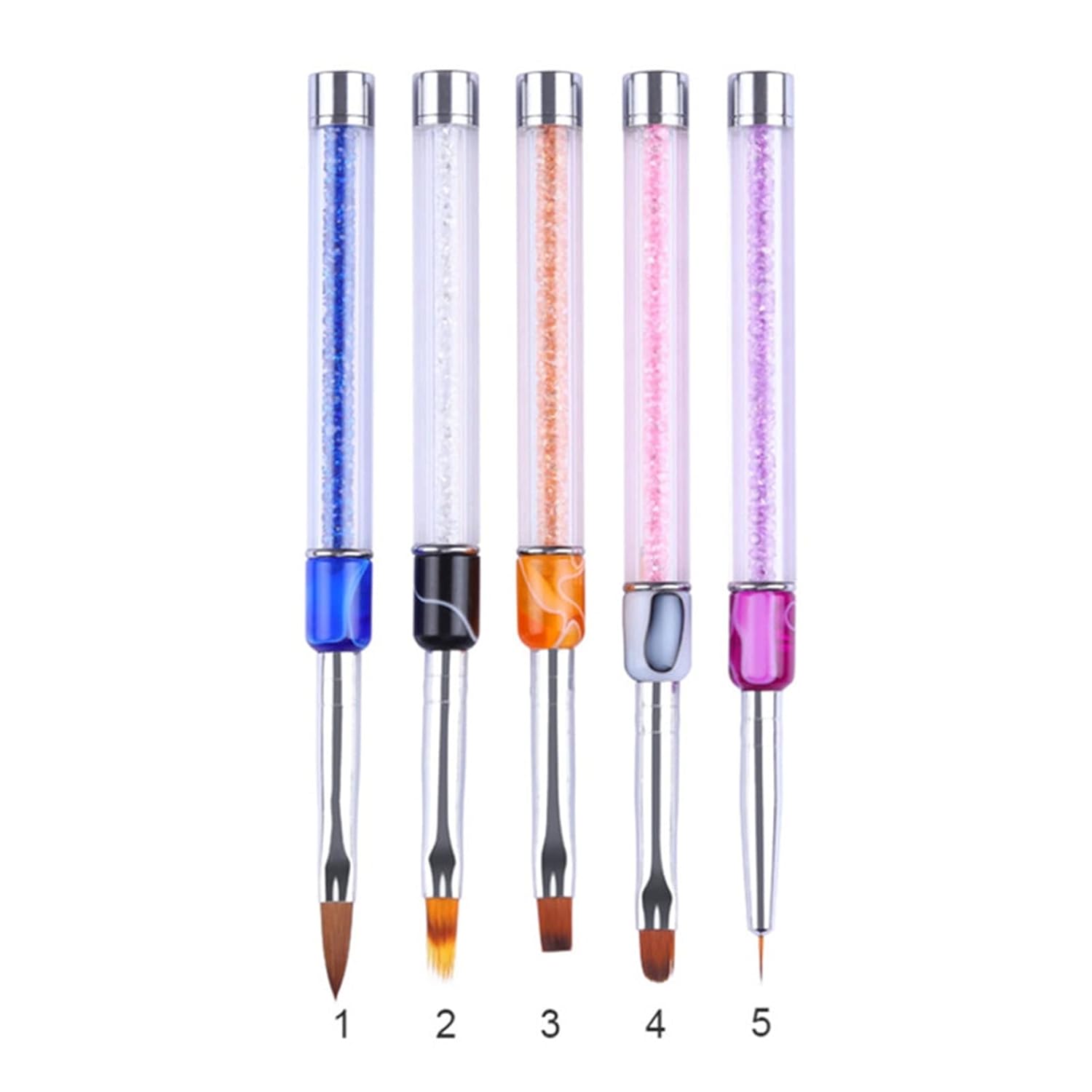 Gel Brush Liner Painting Pen Acrylic Drawing for Nails Gradient Rhinestone Handle Nail Art Tool