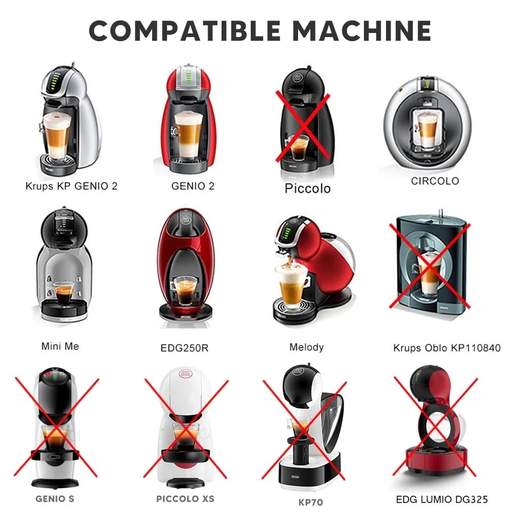 Adattatore per Cialde BENFUCHEN Compatibile con Genio 2 & EDG250 Convertitore per cialde Nespresso OriginalLine - Accessorio per macchine da caffè DolceGusto CIRCOLO