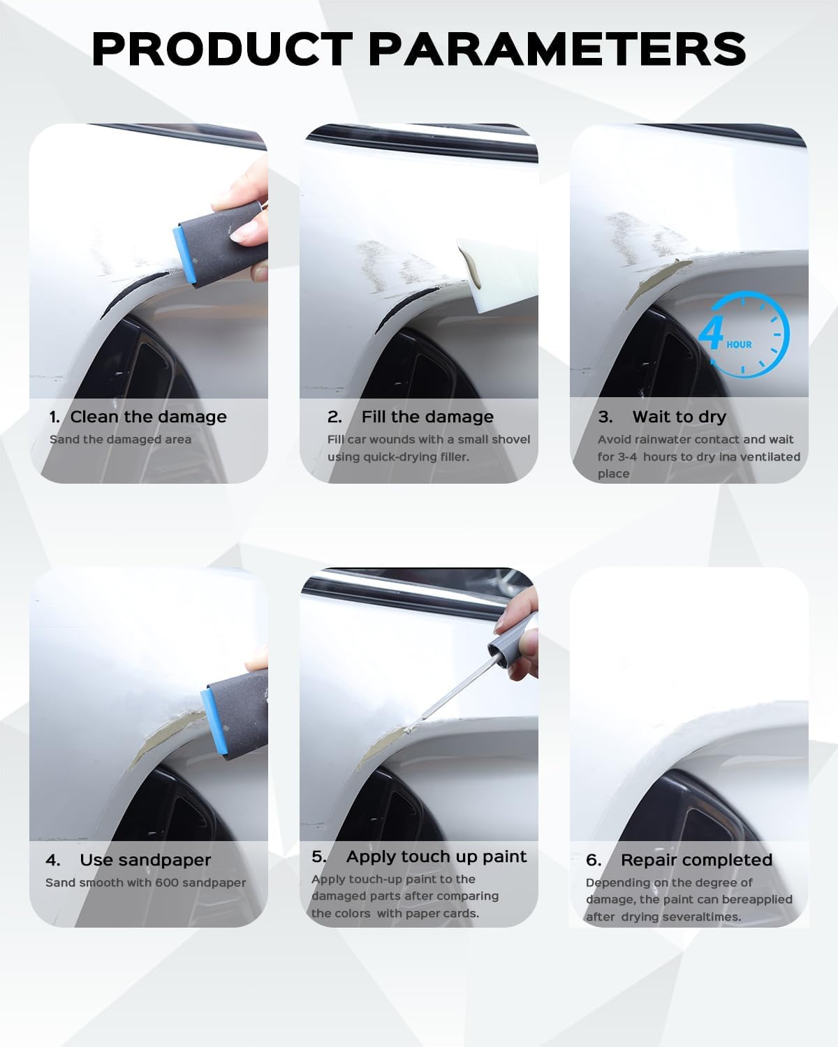 G40 / EVL/10H grigio pietra di luna metallizzata/Moonstone Grey Metallic Kit di ritocco per Opel corrispondenza esatta – riparazione di graffi e scheggiature
