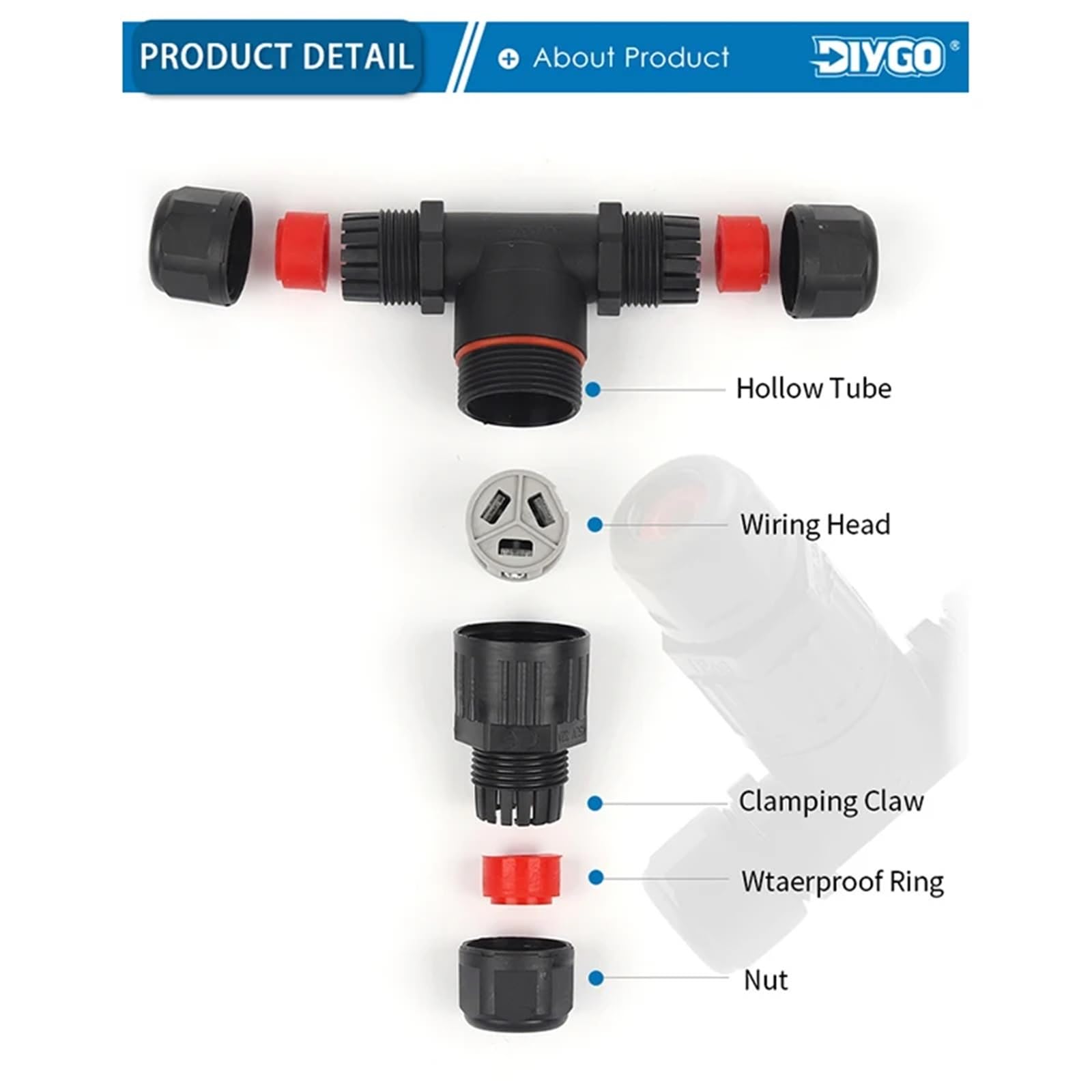 Connettore a forma di I/T 2/3/5 pin connettori per cavi a vite rapida per connessione a morsetti push-in 1 pezzo (vite 3P)