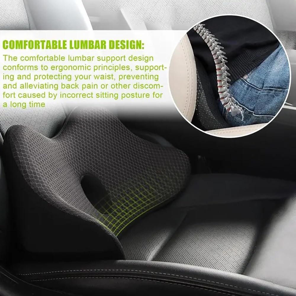 NEWFUN Coussin Siège Auto Conducteur,Coussin rehausseur Voiture,Coussin Voiture conducteur,Coussin Ergonomique Voitur,Coussins orthopédiques pour Voiture,Coussin Voiture Memoire de Forme