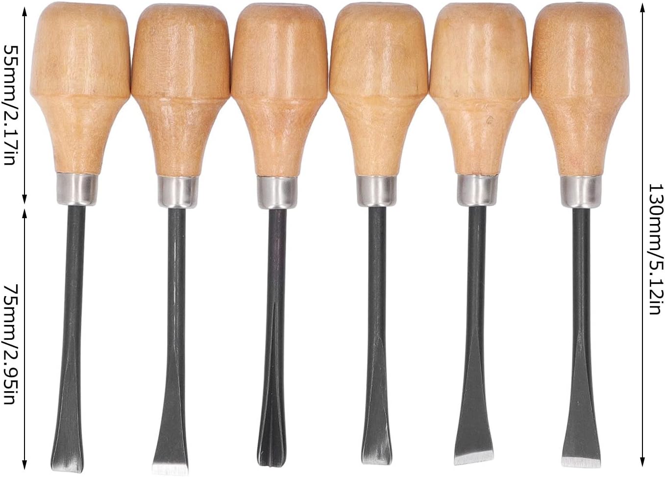 Hand Carving Tool Set, Gouges and Woodworking Chisel Set Wood Carving Chisel Set Kit Sculpture Hand Tools Hemispherical Handle DIY Art Craft Accessories