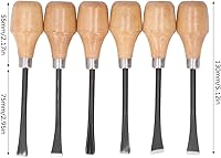 Vista 2 de Juego de herramientas de tallado a mano, juego de cinceles para tallar madera, juego de cinceles para tallar madera, herramientas manuales, mango