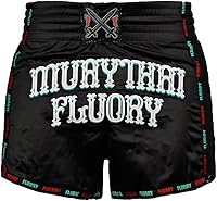 Vista 9 de Fluory - Pantalones cortos de lucha para muay thai, shorts de MMA, ropa de entrenamiento para lucha en jaula, grappling, artes marciales, kickboxing