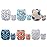 ALVABABY 6 Pack Cloth Diaper with 12 Inserts One Size Adjustable Washable Reusable Diaper Cover for Baby Girls and Boys