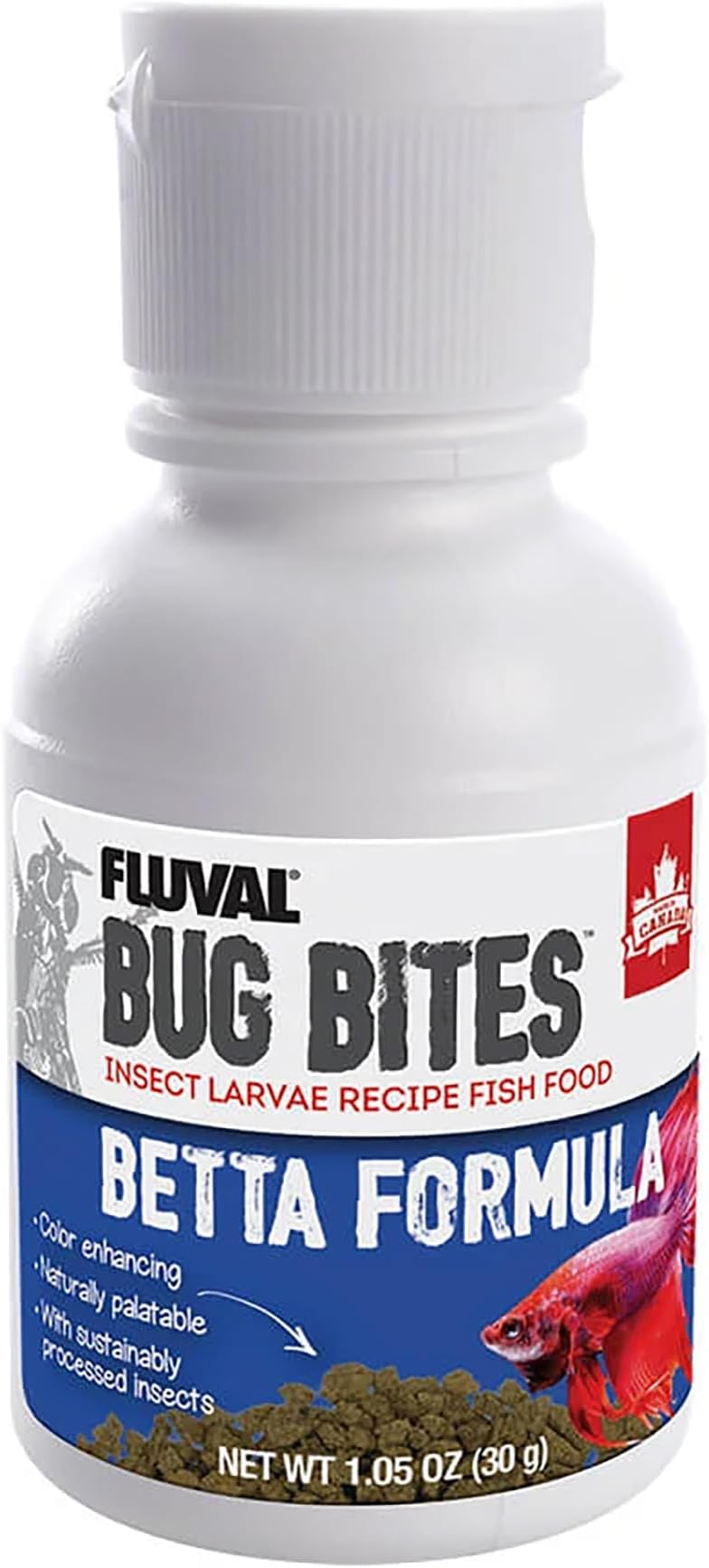 Bug Bites Betta Fish Food, Granules for Small to Medium Sized Fish, 1.06 oz.