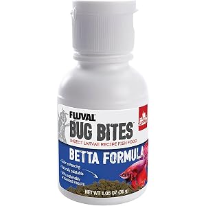 Fluval Bug Bites Betta Fish Food, Granules for Small to Medium Sized Fish, 1.05 Oz.