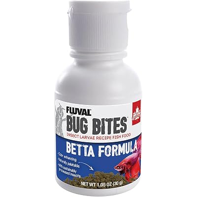 Fluval Bug Bites Betta Fish Food, Granules for Small to Medium Sized Fish, 1.05 Oz.