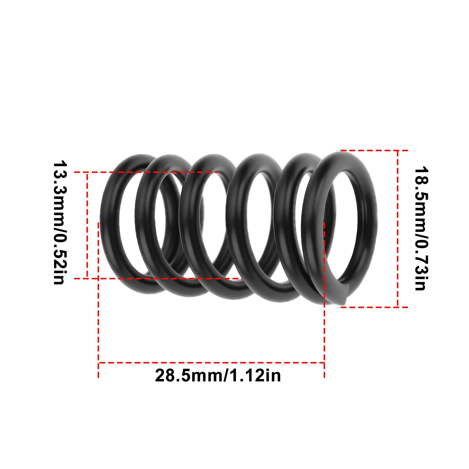 VGOL 2Pcs Stainless Steel Tremolo Arm Tension Springs 18.5x28.5x13.3mm Compatible with Bigsby Electric Guitar Bass, Black - Image 4