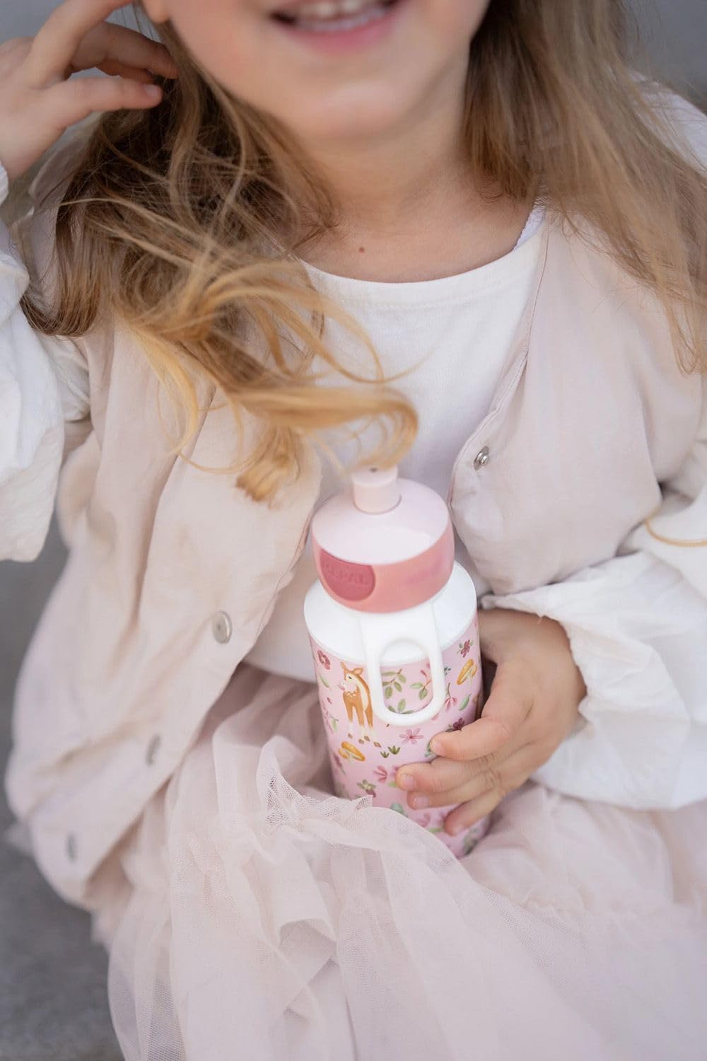 Little Dutch Set Rucksack, Turnbeutel & Brotdose & Trinkflasche Pop-up für Kinder rosa - Fairy Garden