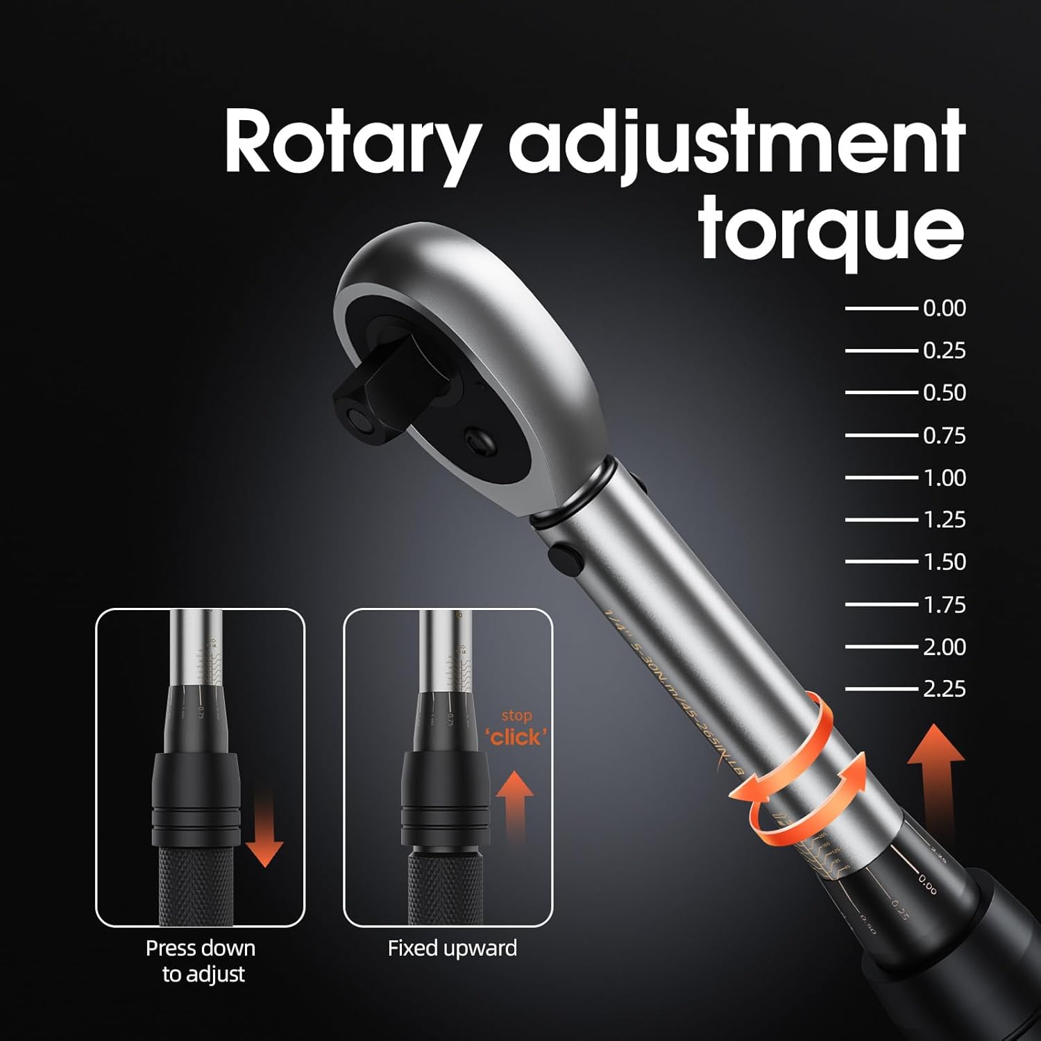 17 Piece Small Torque Wrench Set (5-30nm), 1/4" Drive Click, 72 Teeth Bidirectional Torque Wrench, Professional Tool Set for Bicycles and Motorcycles