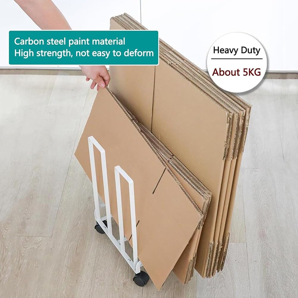 Rack d'organisation de cartons avec roues, Chariot de stockage de cartons Rack de rangement pour planches à dessin, rangement pour cadres et panneaux, Organisateur de cartons ( Couleur : Zwart , Taill