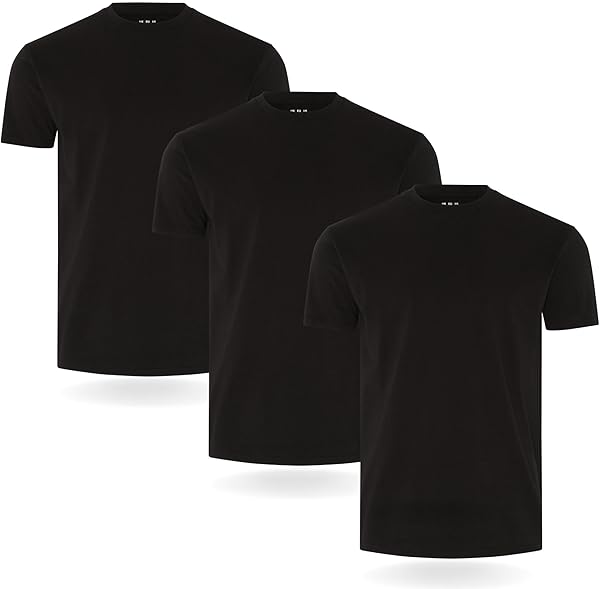 FM London Lot de 3 t-Shirts pour Hommes qualité supérieure