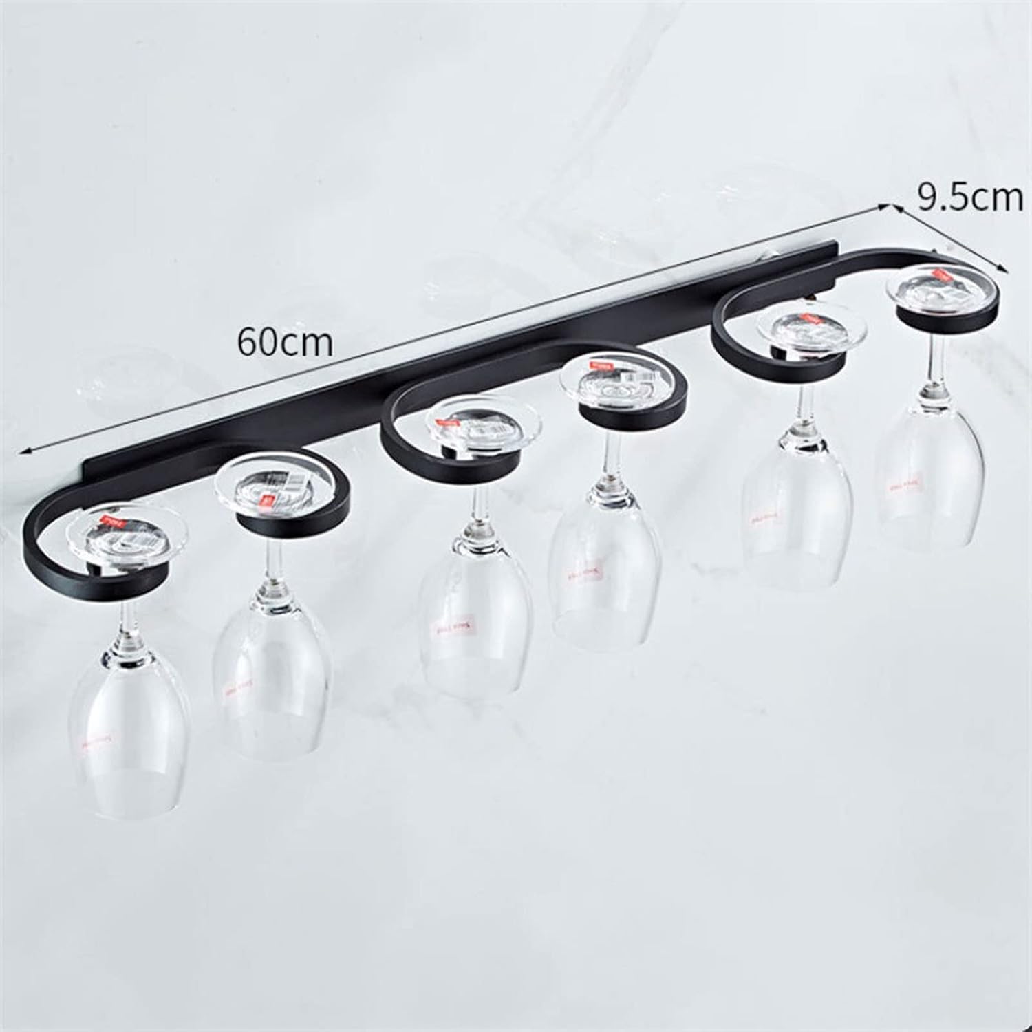 Wine Glass Holder, Aluminum Alloy Wine Glass Storage Rack Simple Wall-Mounted Wine Rack Goblet Rack Kitchen Storage Rack bar Tool