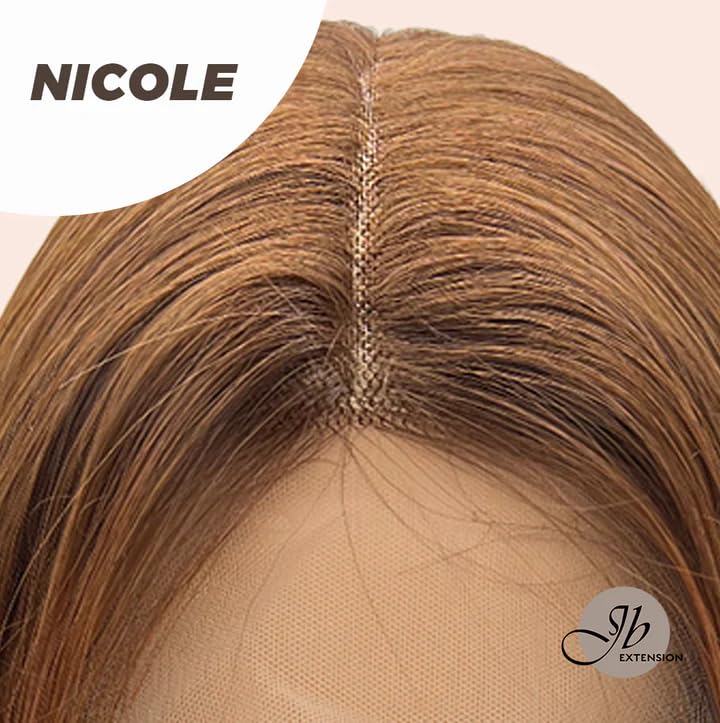 Miniatura 8 de JBEXTENSION NICOLE - Peluca de encaje frontal, pelucas largas y rizadas de cobre para mujer, pelucas sintéticas naturales para uso diario (pelucas