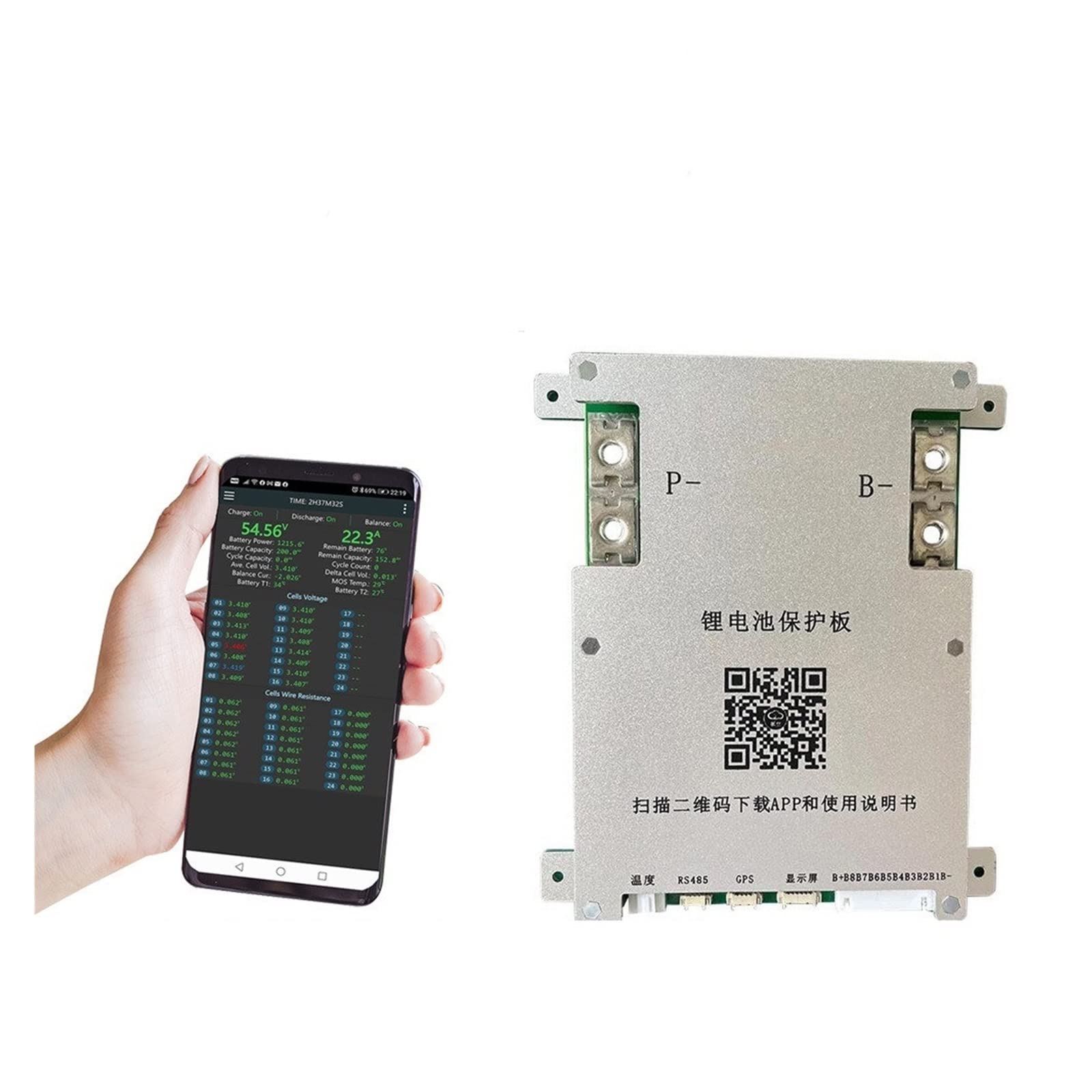 Buy Battery Balance Charging Board JK Smart Bluetooth BMS 7S 8S 200A 1A