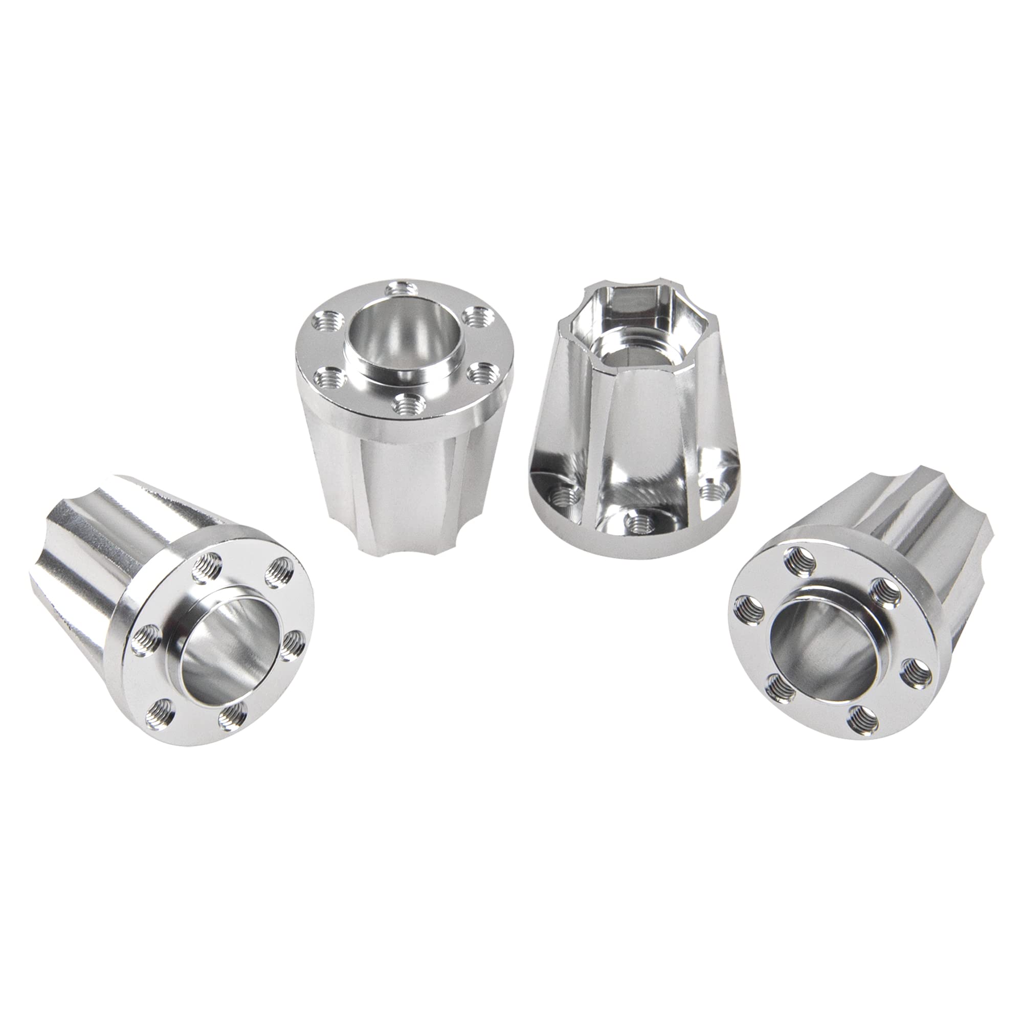 4pcs Brass Wheel Weight Set For 1.9/2.2" RC Crawler Wheels - Hex Hub Adapters For Axial SCX10, TRX4 (15mm Height)