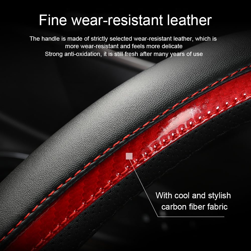 Funda De Volante De Microfibra Para Peugeot 208 I (2012-2019) | Antideslizante, Suave Y Transpirable | Protección Universal