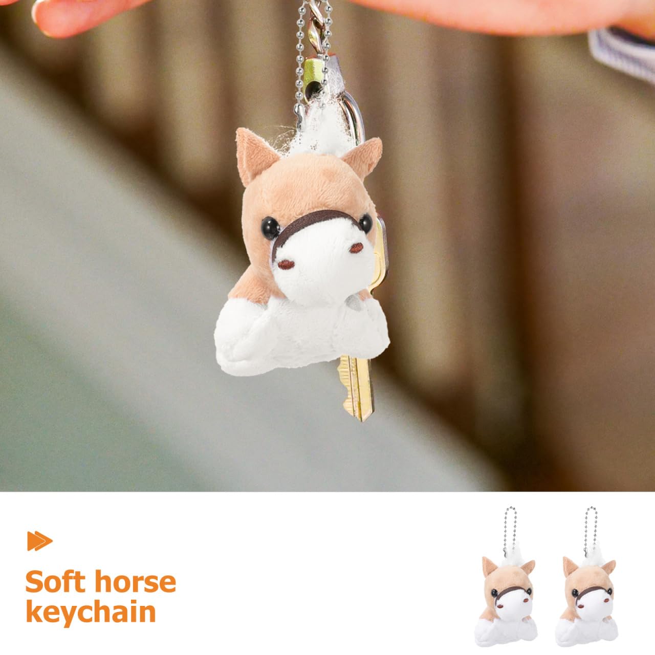 Yardwe 4 Pcs Horse Plush Keychain Soft Stuffed Animal Toy Bag Charms for 2026 Year of the Horse Chinese New Year Supplies - Image 2