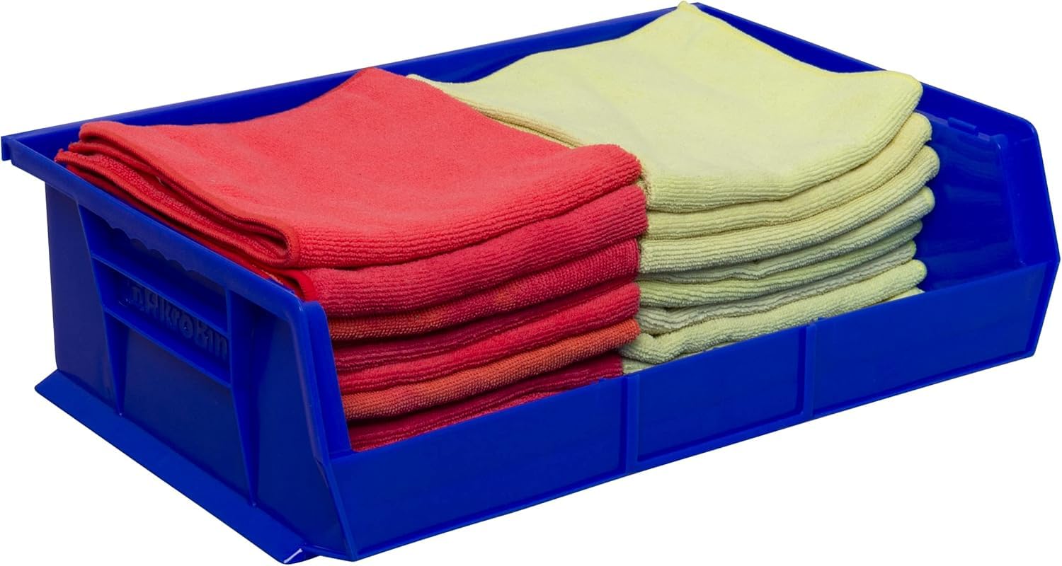 Akro-mils Akrobin d'empilage de rangement en plastique, 27,9 cm par 40,6 cm par 12,7 cm, étui de 6, 30255BLUE