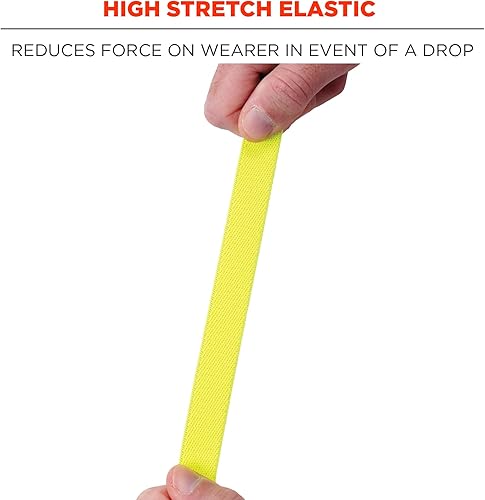 Miniatura 4 de Cordón con extremo de abrazadera, se fija fácilmente al casco, herramientas o pequeños objetos de valor, capacidad de peso de 2 libras, Ergodyne