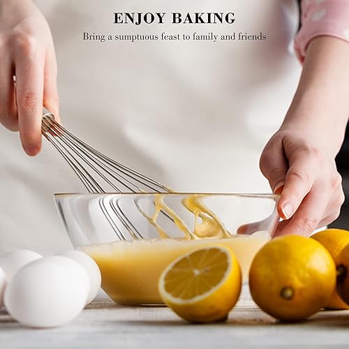 Miniatura 60 de NileHome Juego de batidor de acero inoxidable de 8 pulgadas, 10 pulgadas, 12 pulgadas, batidor de globos de cocina, batidor de alambre para cocina