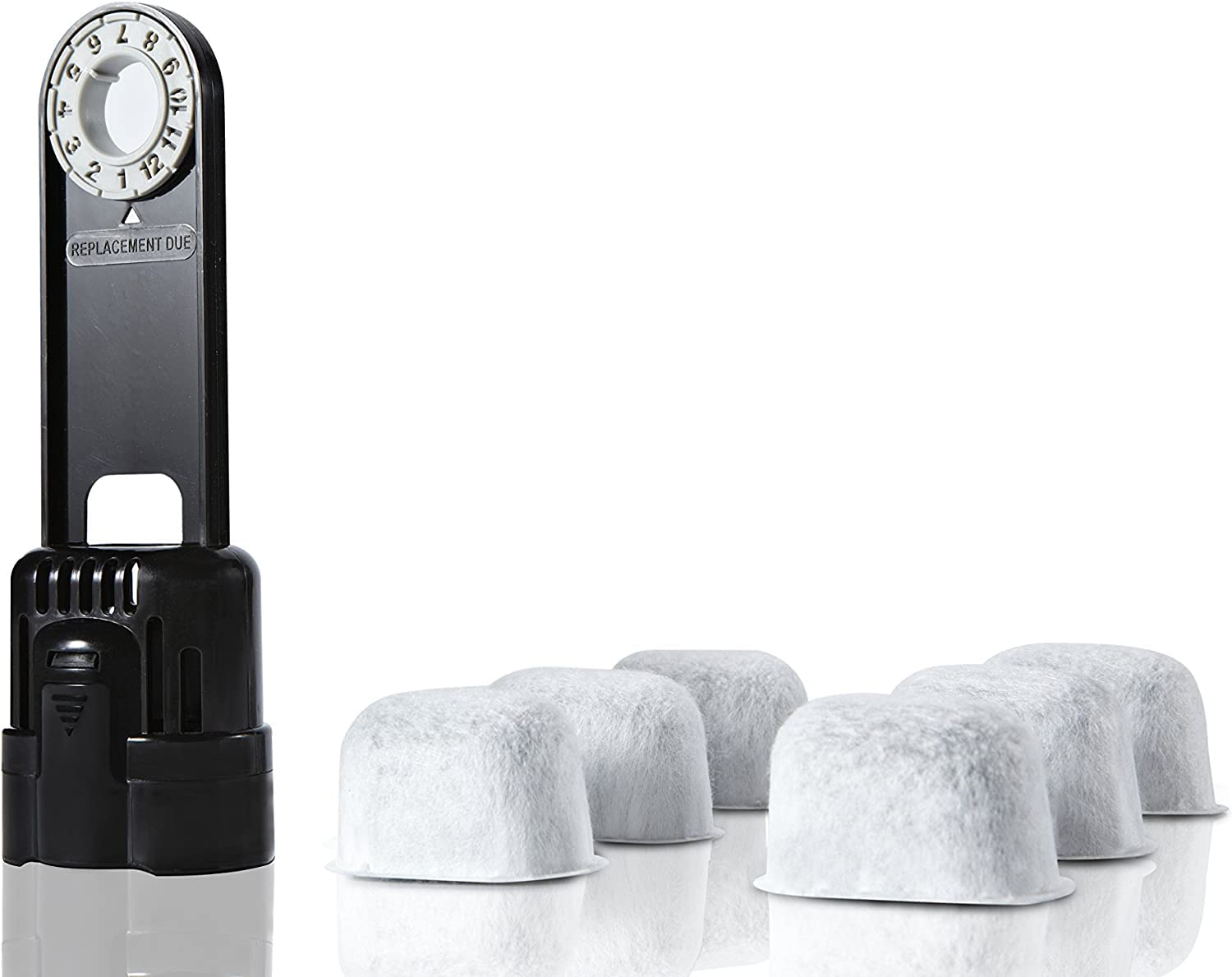 SYOSI 6-pack Replacement Charcoal Water Filter Cartridges with Starter Kit for Keurig Coffee Machine