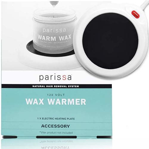 Parissa Calentador de cera placa de calentamiento enchufable para calefacción segura en el hogar ceras de depilación Parissa 120 V